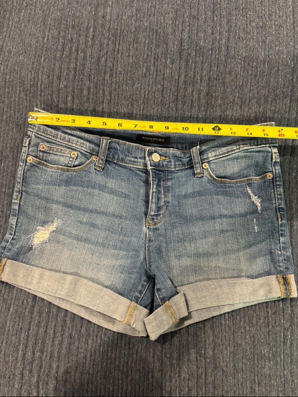 Banana Republic Denim Rolled Hem Women's Distressed Jean Shorts